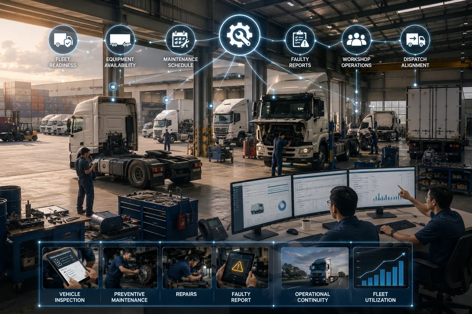 Garage Operations for Logistics: Daily Fleet Control