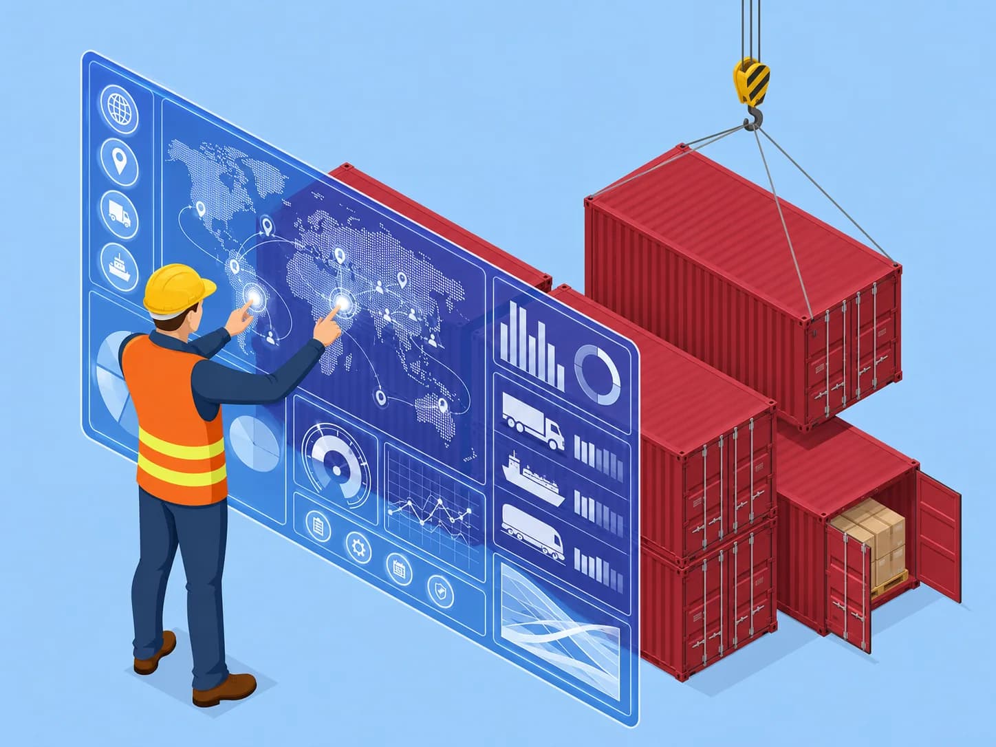 Logistics Software with Integrated Accounting Dashboard