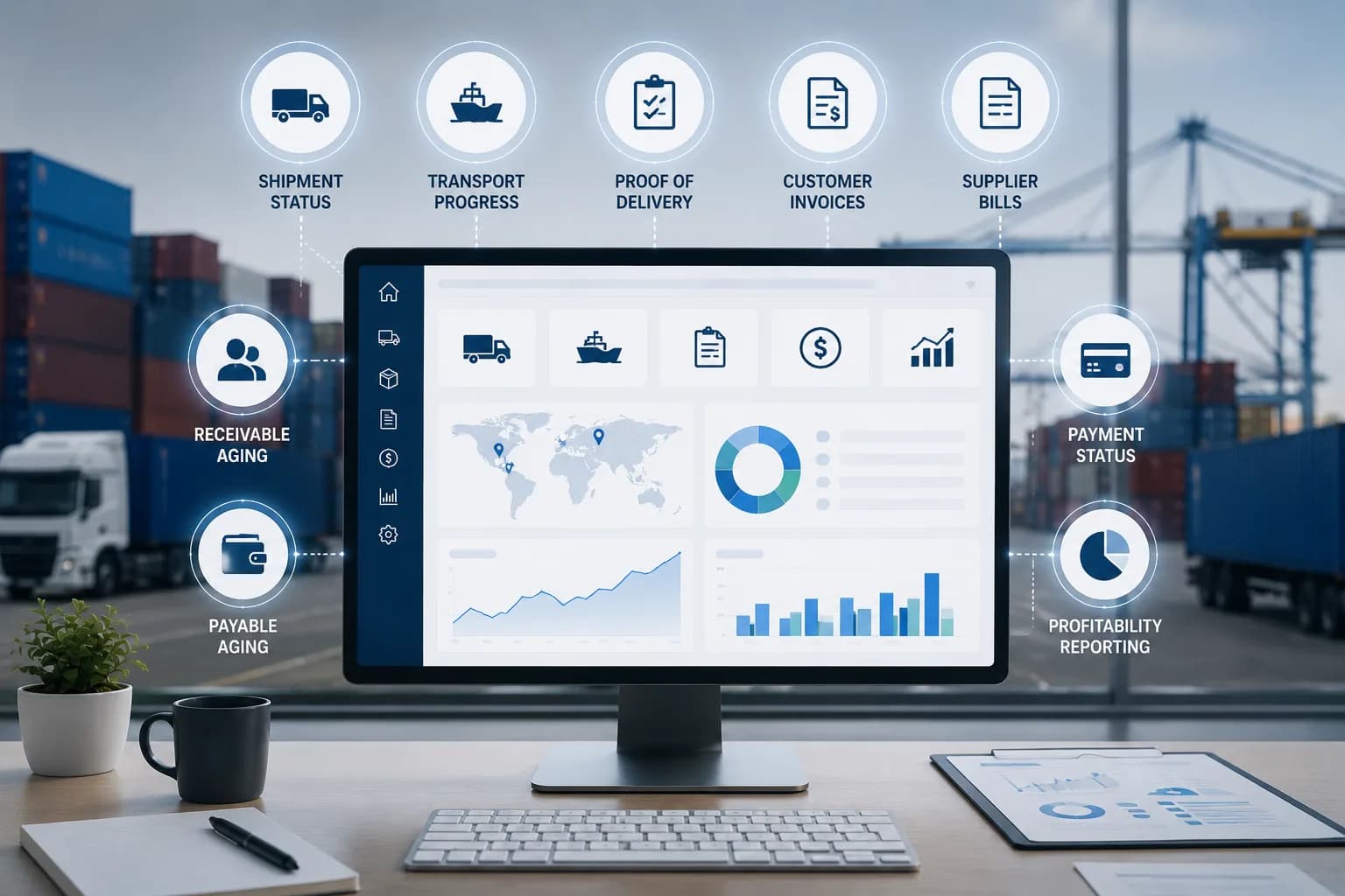 Integrated Accounting Dashboard Software for Logistics Operations