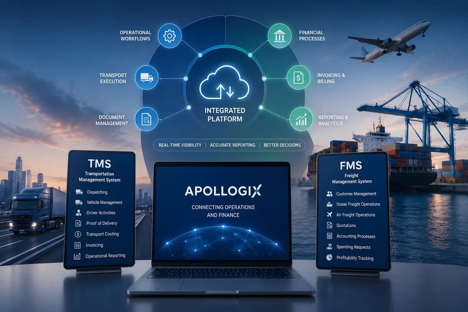 Integrated Accounting Dashboard Software for Logistics Operations