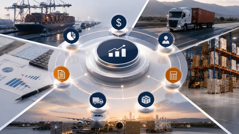 Logistics Software with Integrated Accounting Dashboard