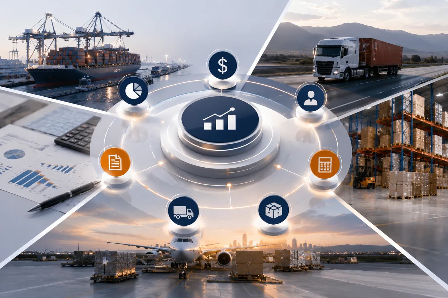 Logistics Software with Integrated Accounting Dashboard