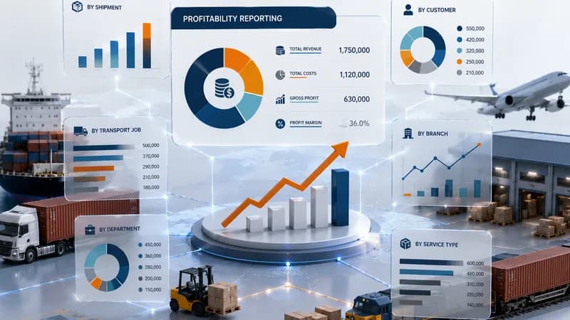 Logistics Software with Integrated Accounting Dashboard