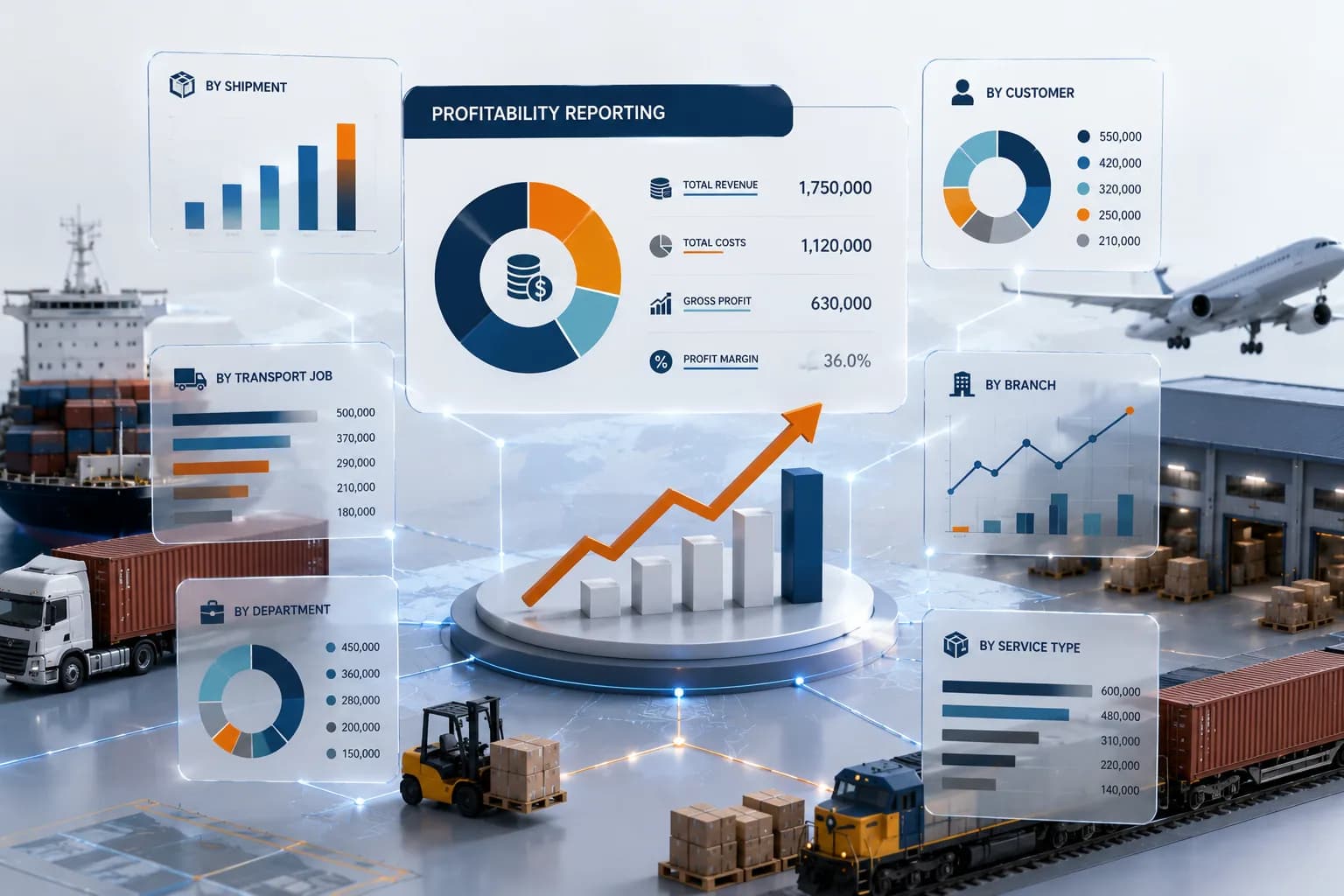 Logistics Software with Integrated Accounting Dashboard